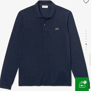 NWT Lacoste Blue China long sleeve polo shirt - Size 5-L (Large)